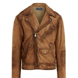 Polo Ralph Lauren Brown Suede Motorcycle Jacket L